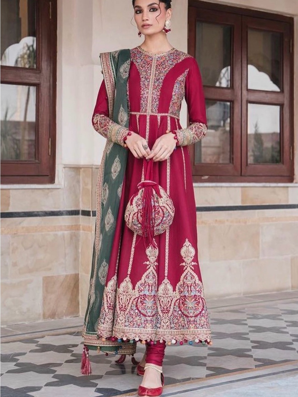 NEW Jazmin Eid festive lawn anarkali chooridar outfit